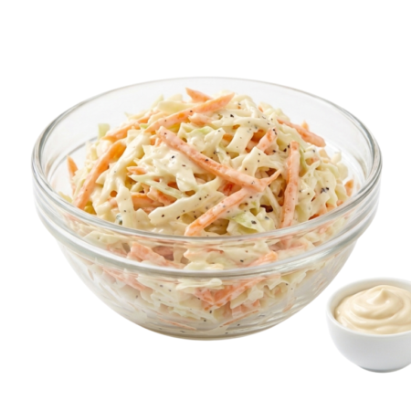 SALAD CARROTS, WHITE CABBAGE, CREAMY DRESSING